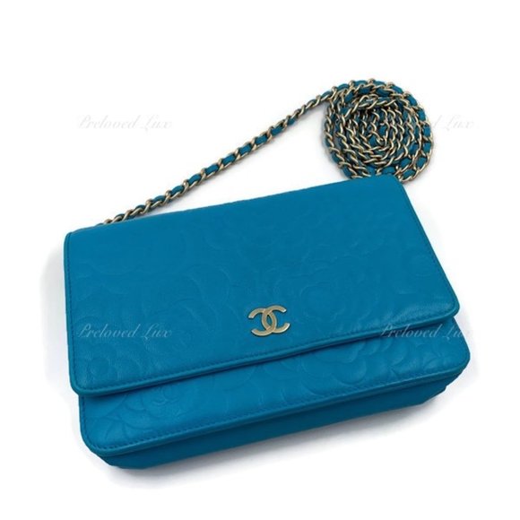 Authentic CHANEL Lambskin Camelia Wallet-on-the-chain WOC Crossbody Flap Bag - Picture 4 of 17